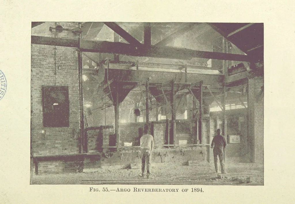 An illustration from Modern Copper Smelting ... Seventh edition ... enlarged, 1895, leaf 492
