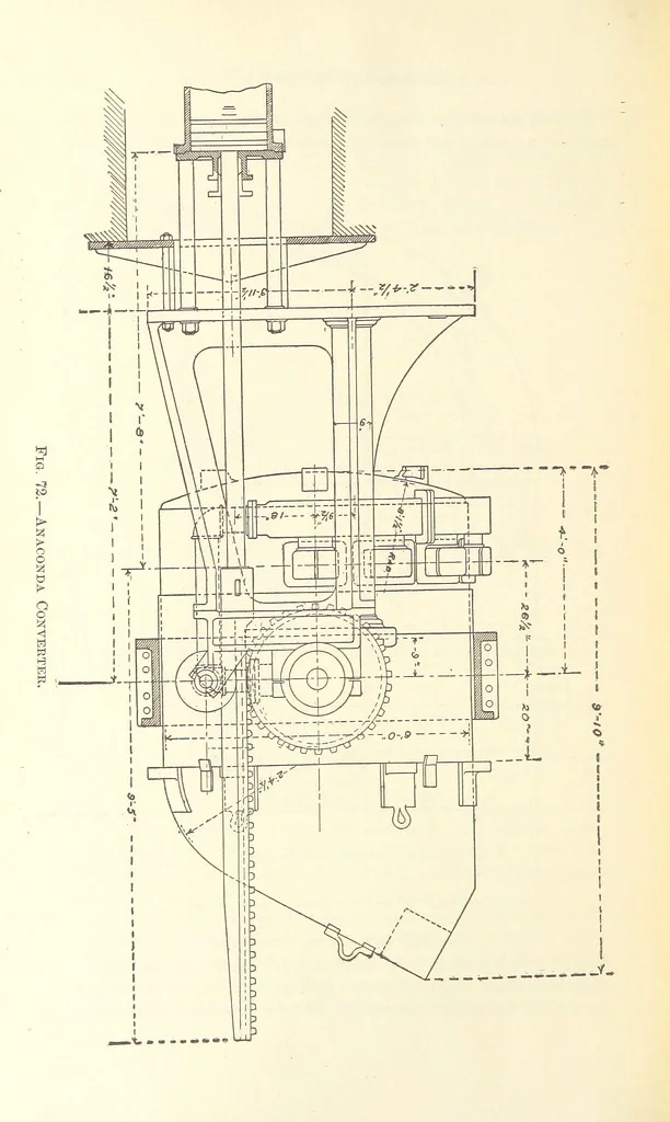An illustration from Modern Copper Smelting ... Seventh edition ... enlarged, 1895, leaf 582