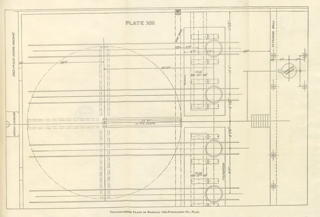 An illustration from Modern Copper Smelting ... Seventh edition ... enlarged, 1895, leaf 595