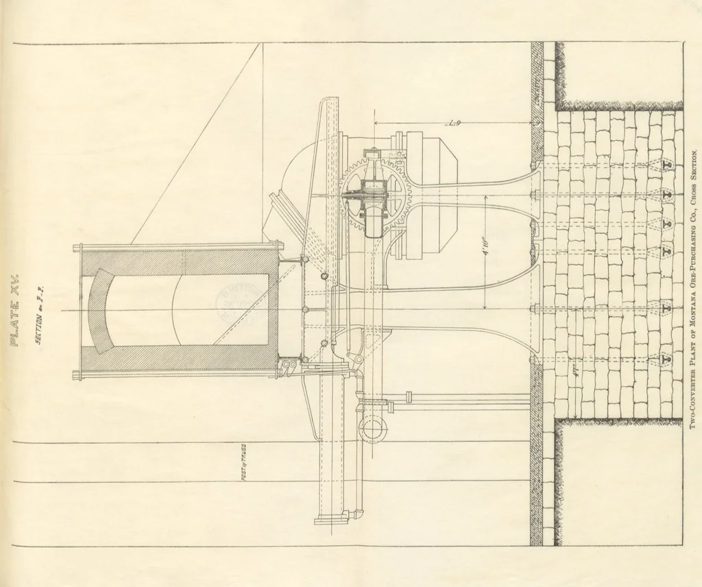 An illustration from Modern Copper Smelting ... Seventh edition ... enlarged, 1895, leaf 599