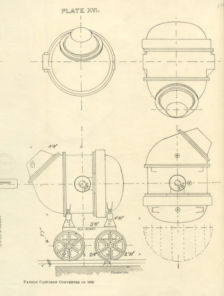 An illustration from Modern Copper Smelting ... Seventh edition ... enlarged, 1895, leaf 606