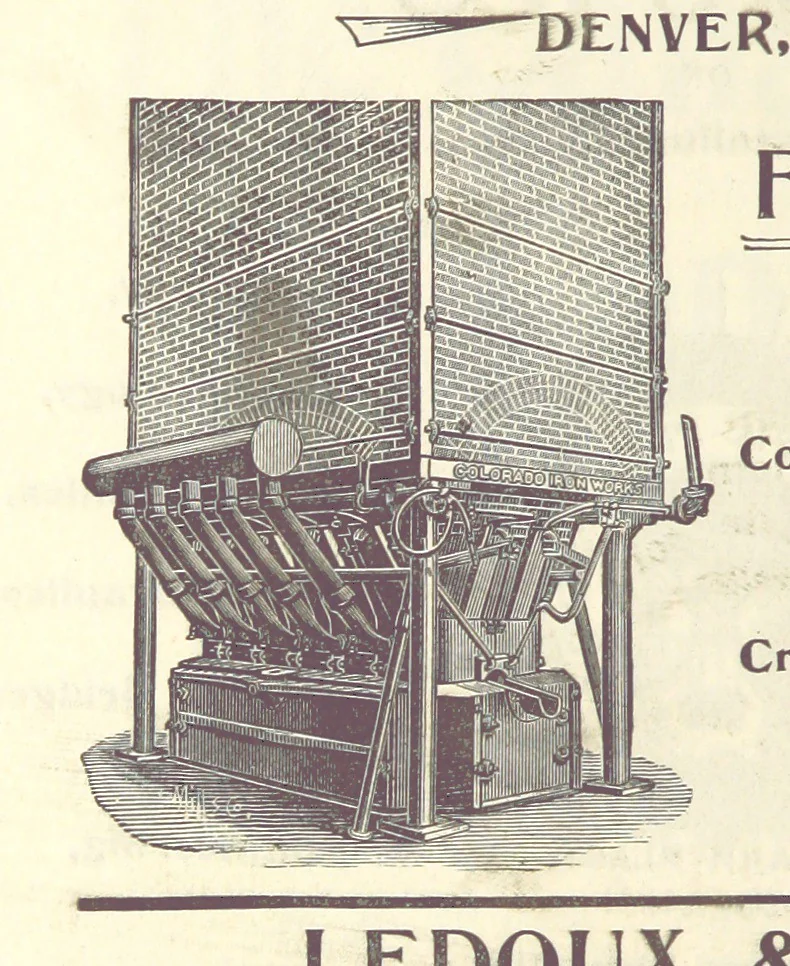 An illustration from Modern Copper Smelting ... Seventh edition ... enlarged, 1895, leaf 716