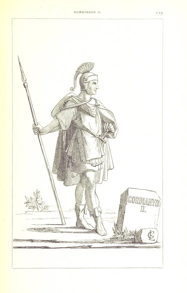 An illustration from Illustrirte Geschichte der Römischen Kaiser, von J. Caesar bis auf die Neuzeit ... Zeichnungen von E. Grünnes, etc, 1871, leaf 135