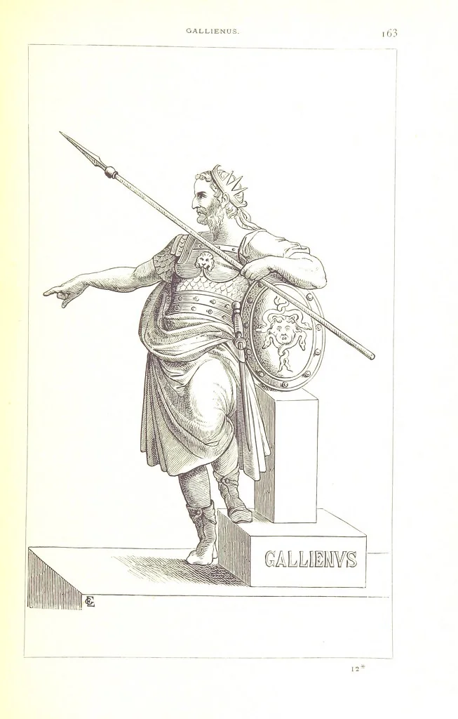 An illustration from Illustrirte Geschichte der Römischen Kaiser, von J. Caesar bis auf die Neuzeit ... Zeichnungen von E. Grünnes, etc, 1871, leaf 179