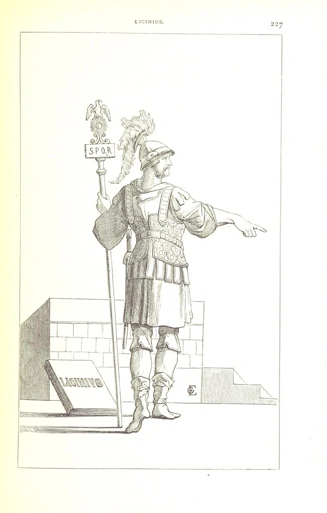 An illustration from Illustrirte Geschichte der Römischen Kaiser, von J. Caesar bis auf die Neuzeit ... Zeichnungen von E. Grünnes, etc, 1871, leaf 243