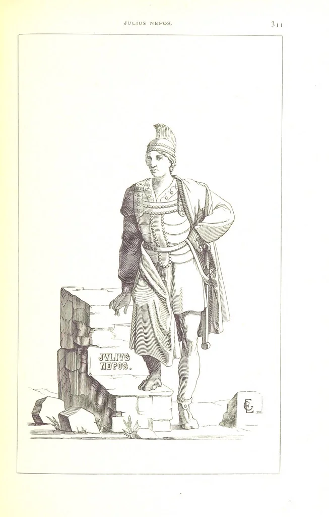 An illustration from Illustrirte Geschichte der Römischen Kaiser, von J. Caesar bis auf die Neuzeit ... Zeichnungen von E. Grünnes, etc, 1871, leaf 327