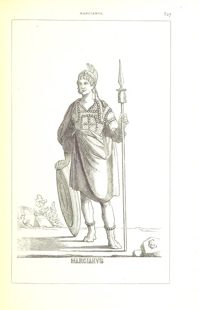 An illustration from Illustrirte Geschichte der Römischen Kaiser, von J. Caesar bis auf die Neuzeit ... Zeichnungen von E. Grünnes, etc, 1871, leaf 343