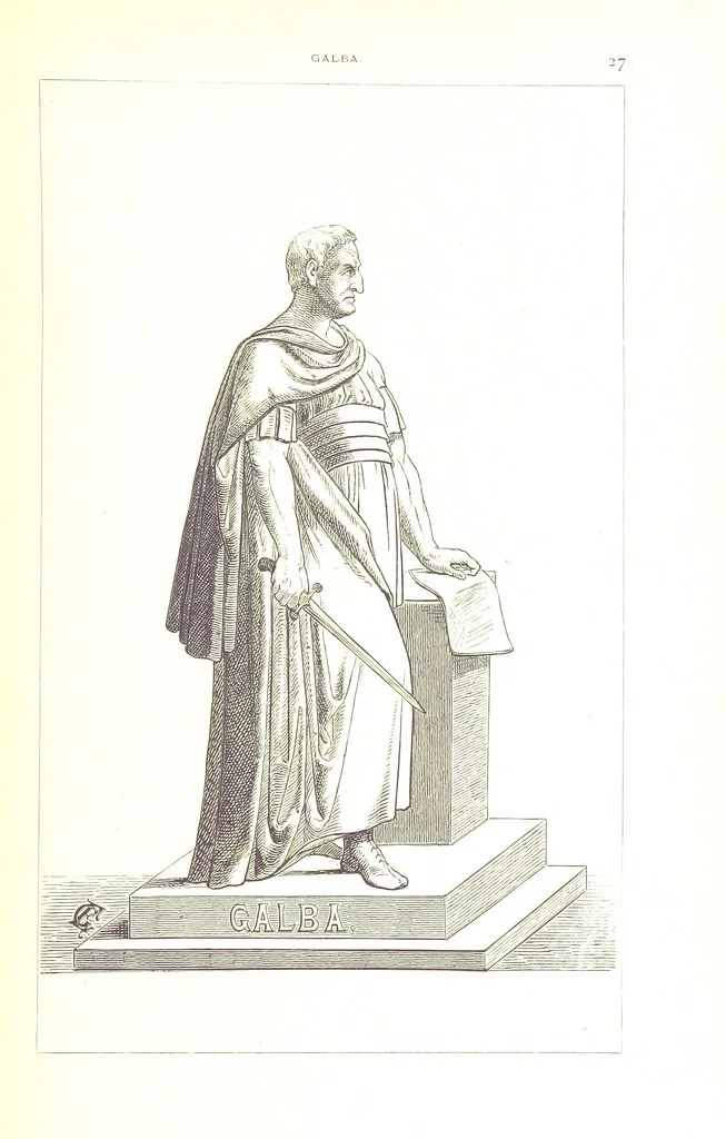 An illustration from Illustrirte Geschichte der Römischen Kaiser, von J. Caesar bis auf die Neuzeit ... Zeichnungen von E. Grünnes, etc, 1871, leaf 43
