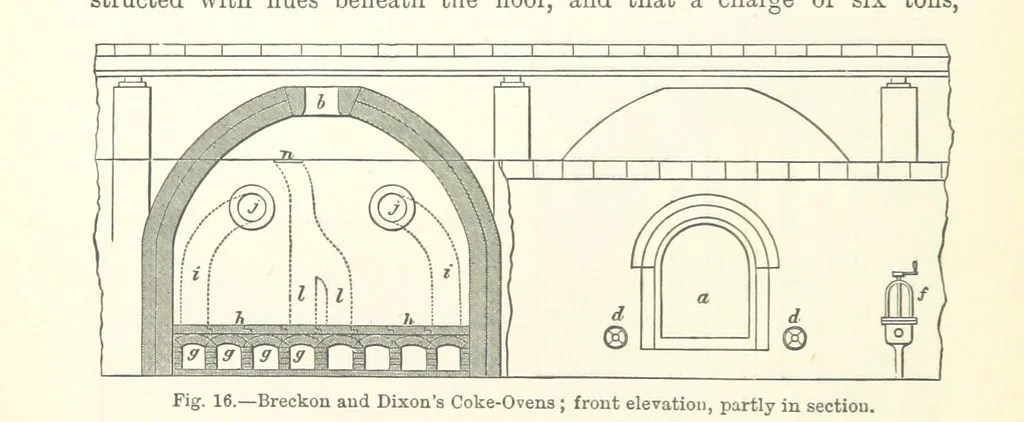 An illustration from Elements of Metallurgy. A practical treatise on the art of extracting metals from their ores ... Illustrated, etc, 1891, leaf 116