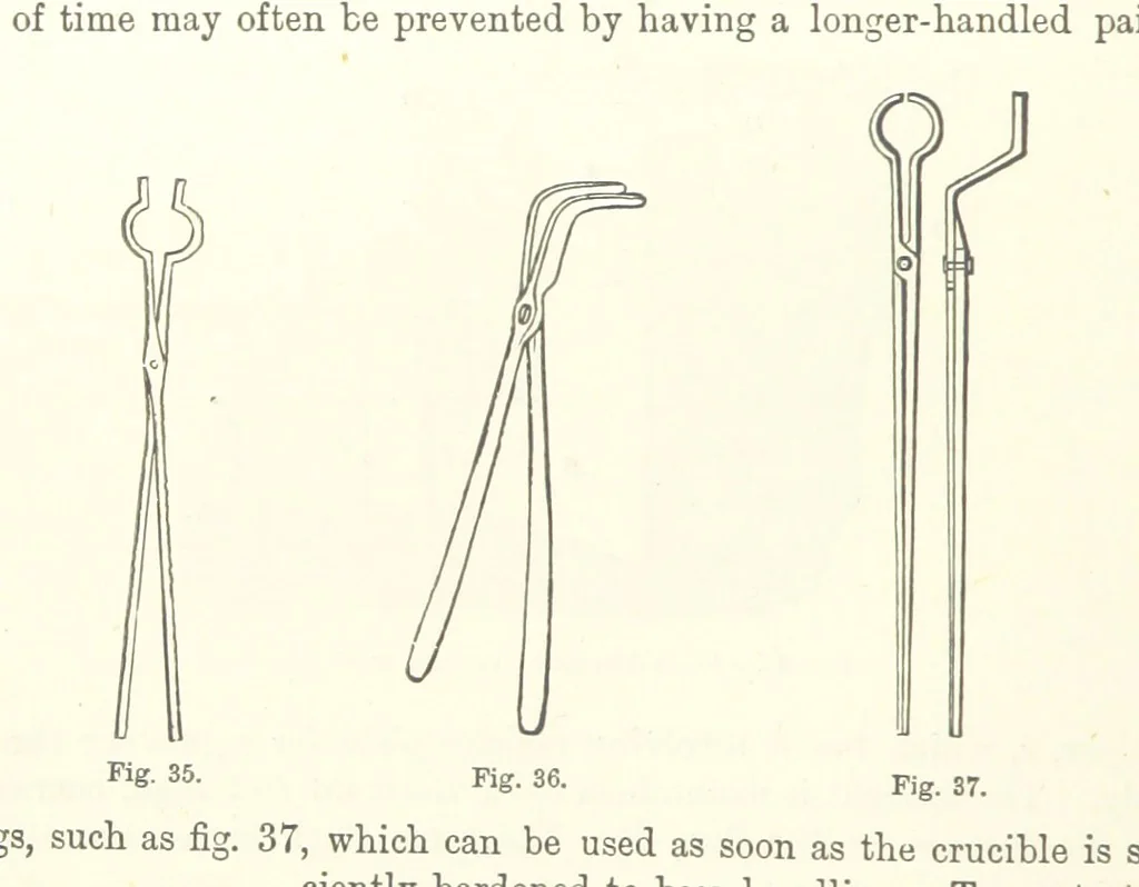 An illustration from Elements of Metallurgy. A practical treatise on the art of extracting metals from their ores ... Illustrated, etc, 1891, leaf 198