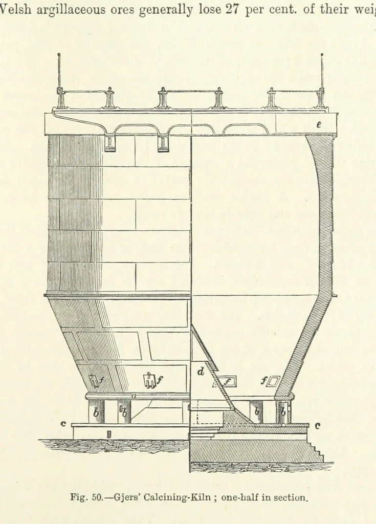 An illustration from Elements of Metallurgy. A practical treatise on the art of extracting metals from their ores ... Illustrated, etc, 1891, leaf 241