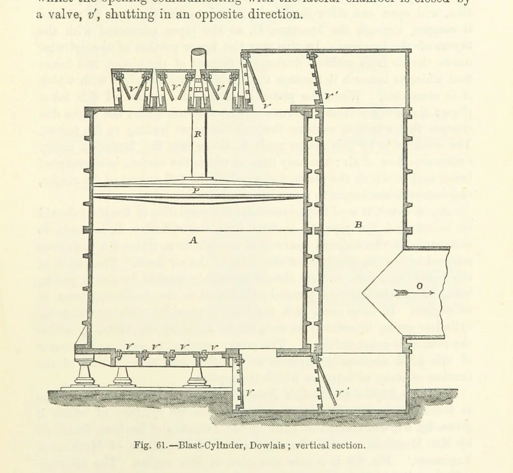 An illustration from Elements of Metallurgy. A practical treatise on the art of extracting metals from their ores ... Illustrated, etc, 1891, leaf 265