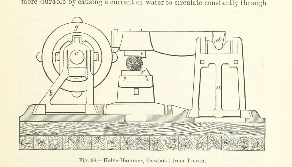 An illustration from Elements of Metallurgy. A practical treatise on the art of extracting metals from their ores ... Illustrated, etc, 1891, leaf 351