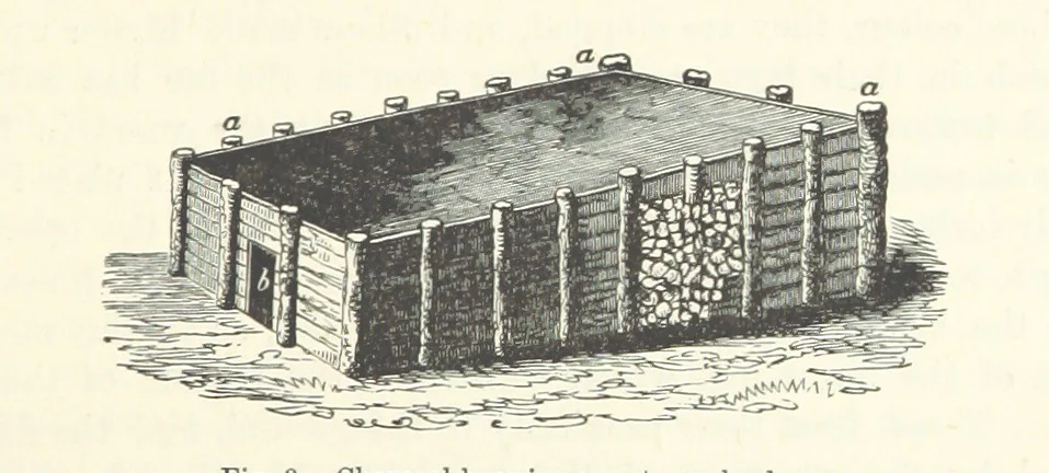 An illustration from Elements of Metallurgy. A practical treatise on the art of extracting metals from their ores ... Illustrated, etc, 1891, leaf 91