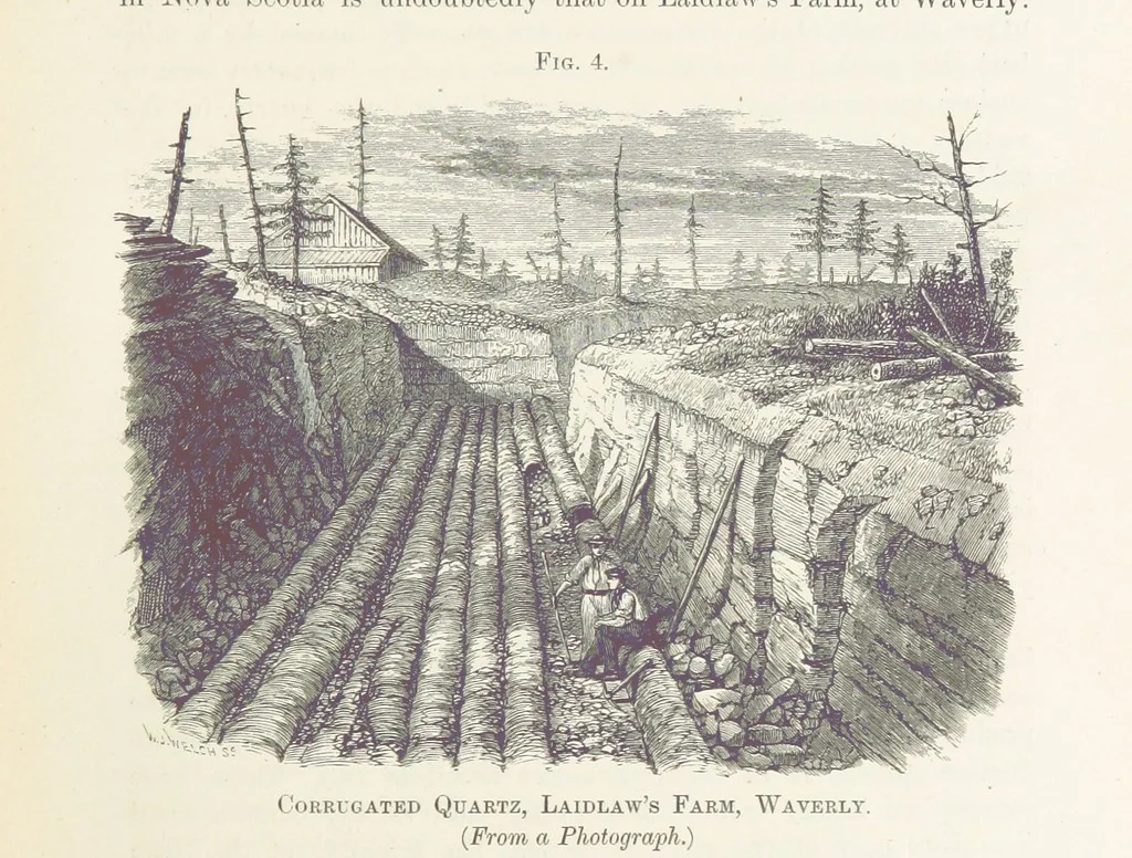 An illustration from The Mining and Metallurgy of Gold and Silver, 1867, leaf 121