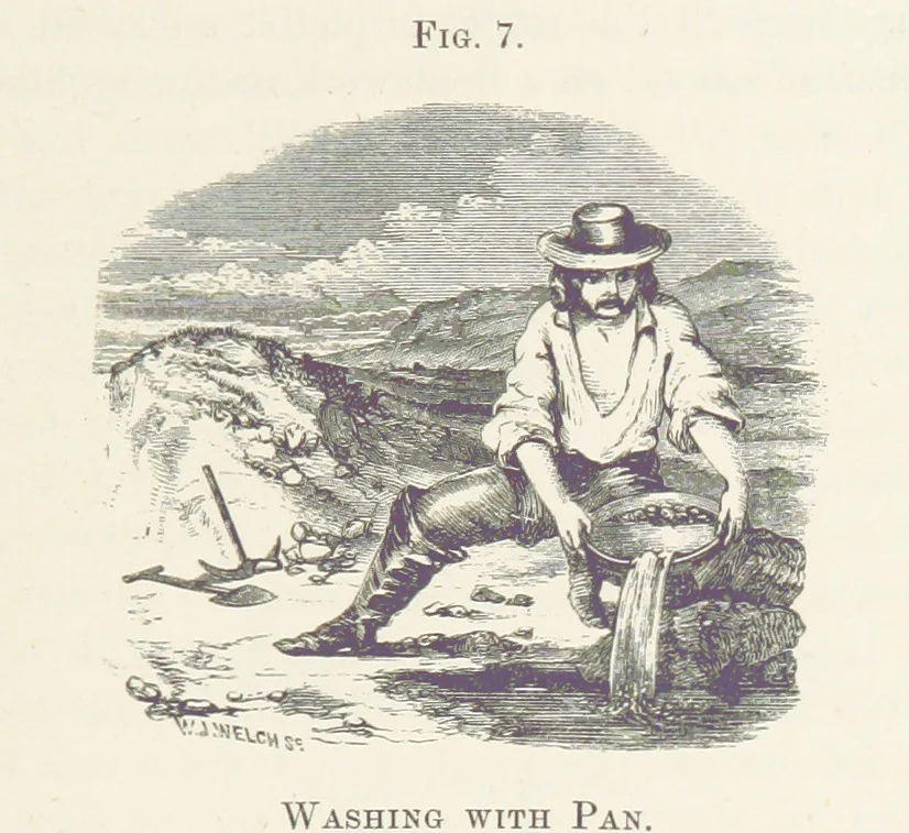 An illustration from The Mining and Metallurgy of Gold and Silver, 1867, leaf 161