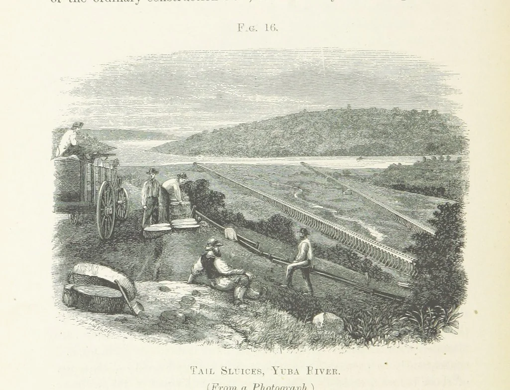 An illustration from The Mining and Metallurgy of Gold and Silver, 1867, leaf 176