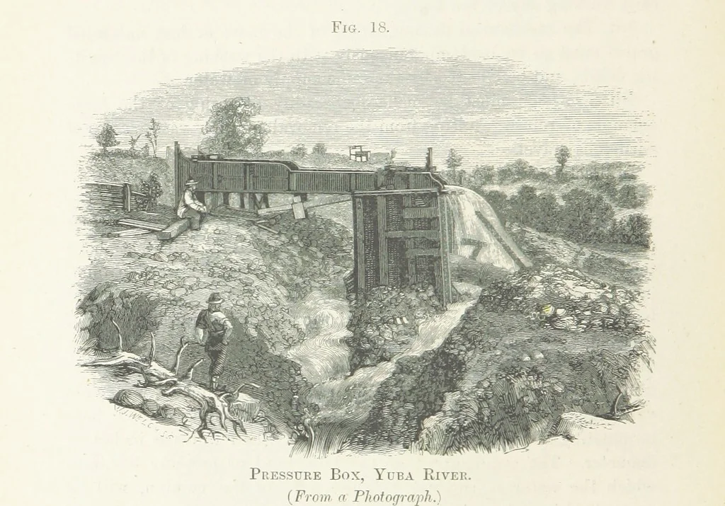 An illustration from The Mining and Metallurgy of Gold and Silver, 1867, leaf 184