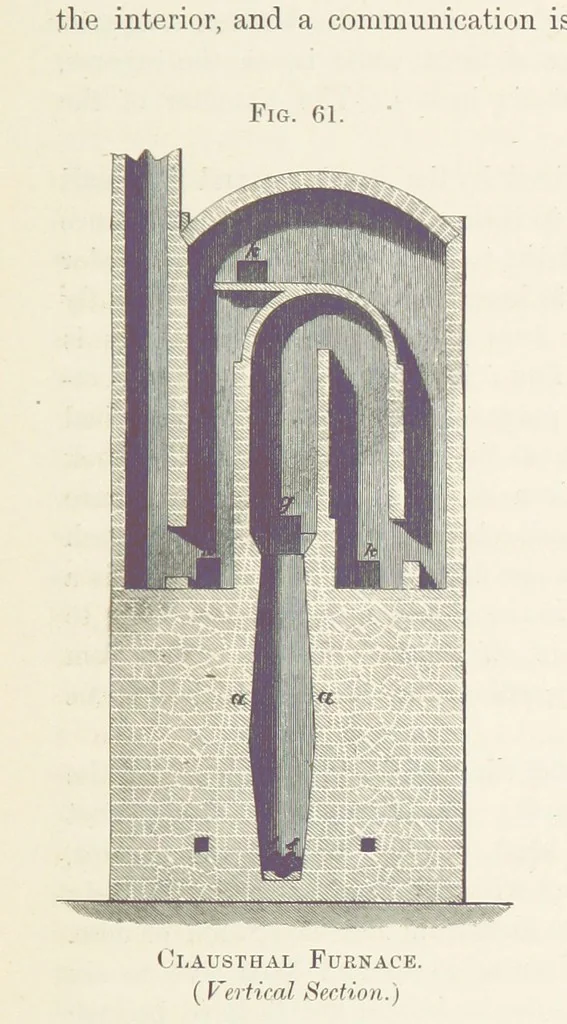 An illustration from The Mining and Metallurgy of Gold and Silver, 1867, leaf 477