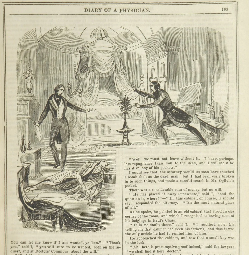 An illustration from Manuscripts from the Diary of a Physician, 1844, leaf 111