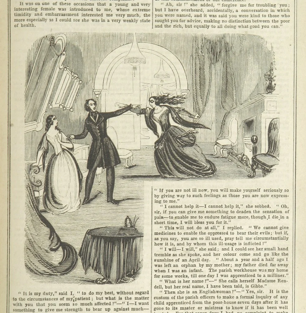 An illustration from Manuscripts from the Diary of a Physician, 1844, leaf 143