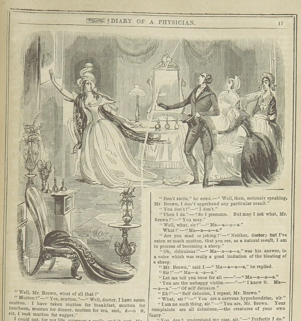 An illustration from Manuscripts from the Diary of a Physician, 1844, leaf 23