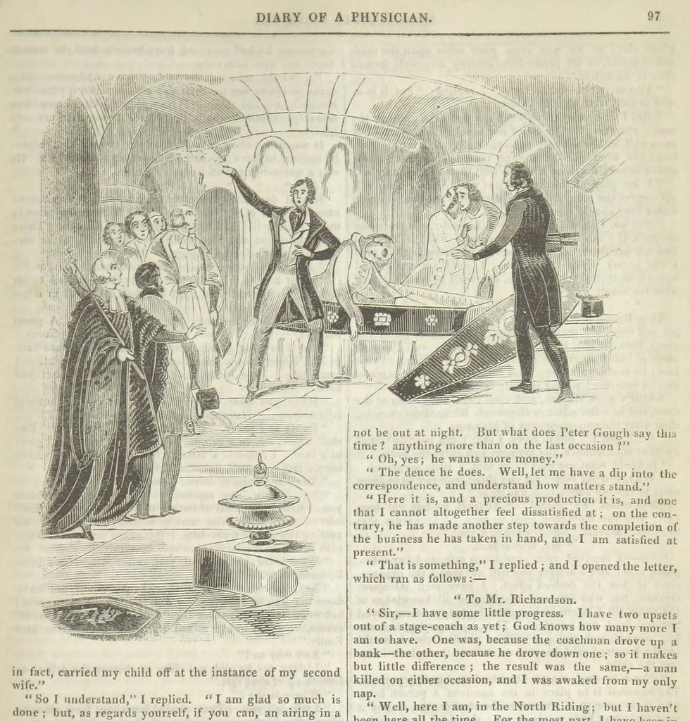 An illustration from Manuscripts from the Diary of a Physician, 1844, leaf 377