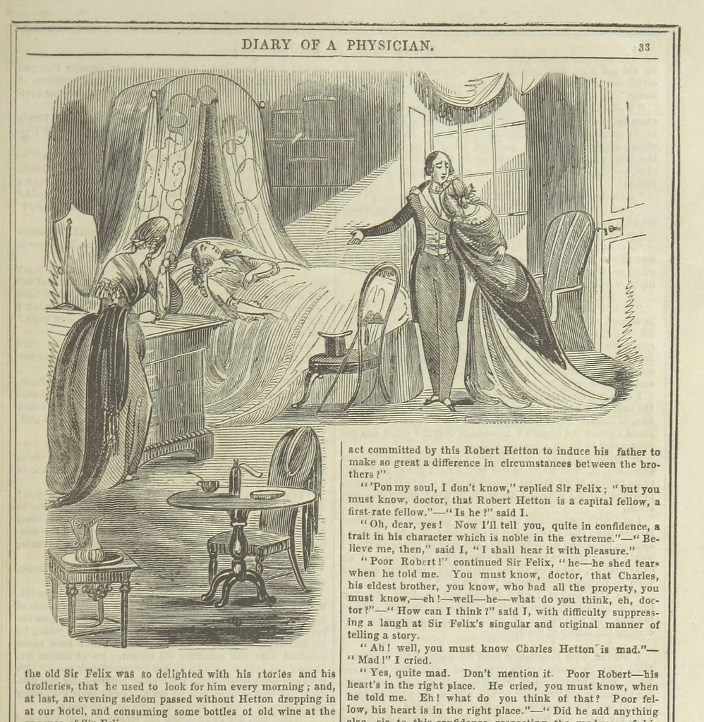 An illustration from Manuscripts from the Diary of a Physician, 1844, leaf 39