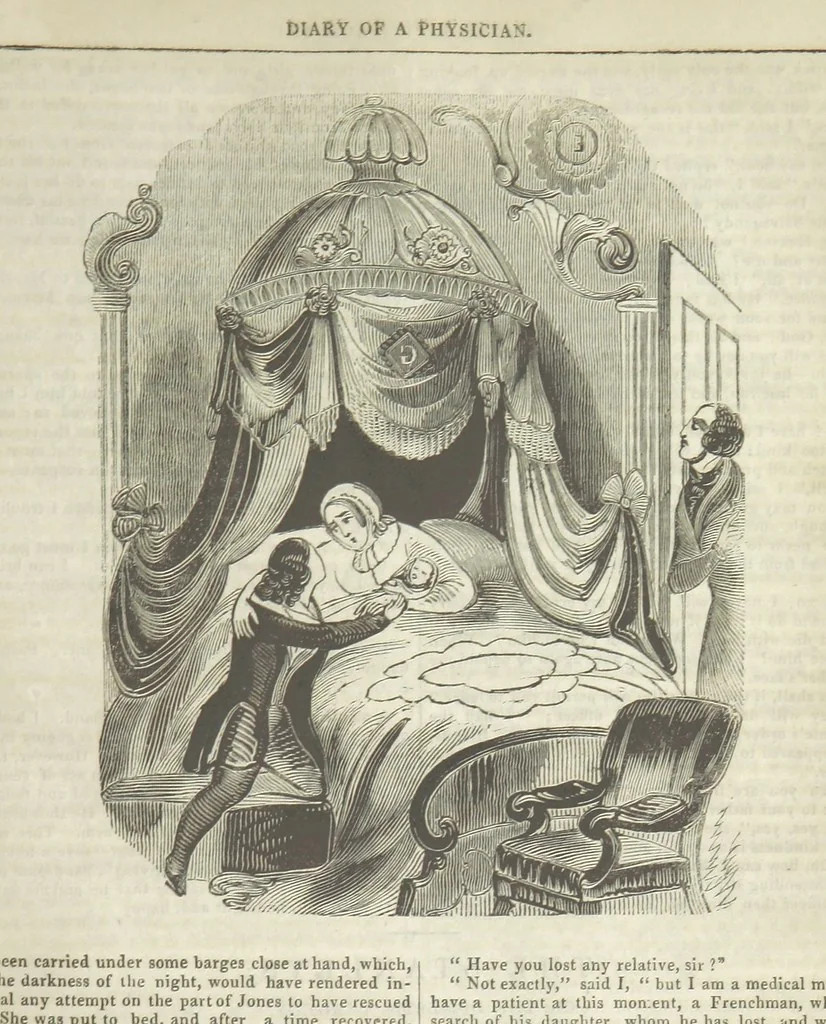 An illustration from Manuscripts from the Diary of a Physician, 1844, leaf 409