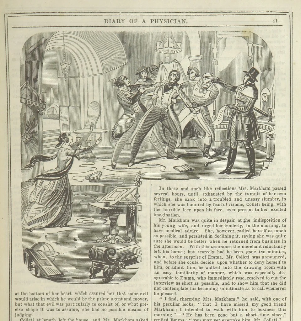 An illustration from Manuscripts from the Diary of a Physician, 1844, leaf 47