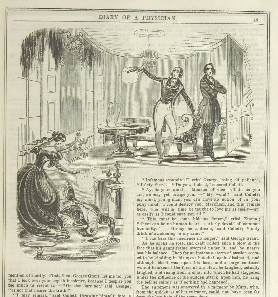 An illustration from Manuscripts from the Diary of a Physician, 1844, leaf 55