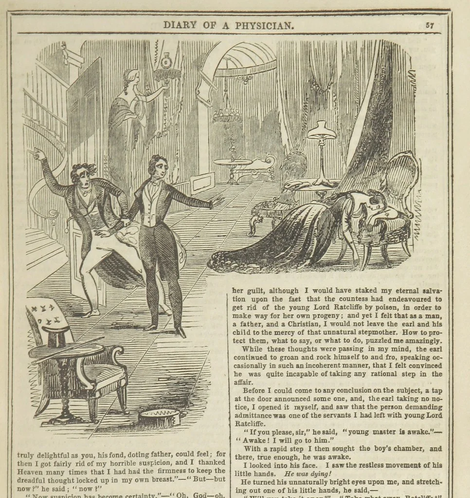 An illustration from Manuscripts from the Diary of a Physician, 1844, leaf 63