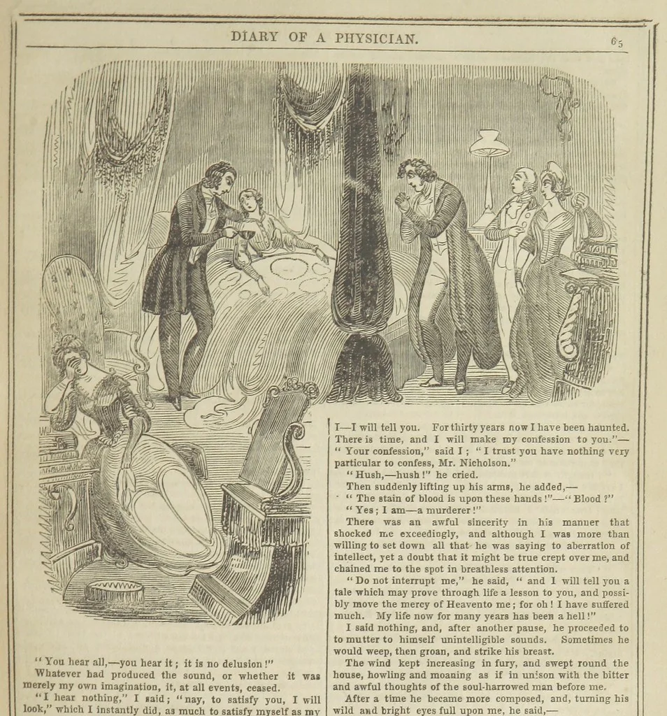 An illustration from Manuscripts from the Diary of a Physician, 1844, leaf 71
