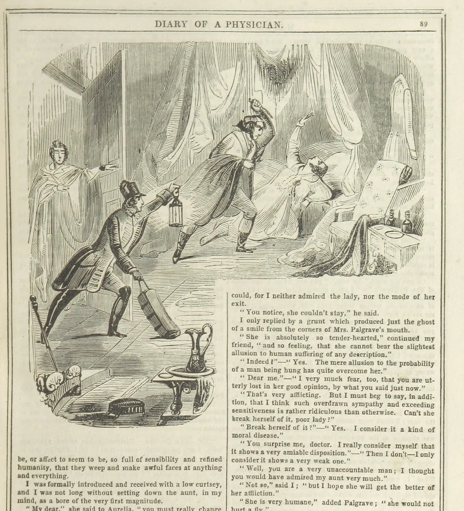 An illustration from Manuscripts from the Diary of a Physician, 1844, leaf 95