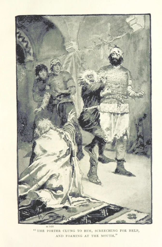 An illustration from A Stout English Bowman: being a story of chivalry in the days of Henry III., etc, 1898, leaf 177