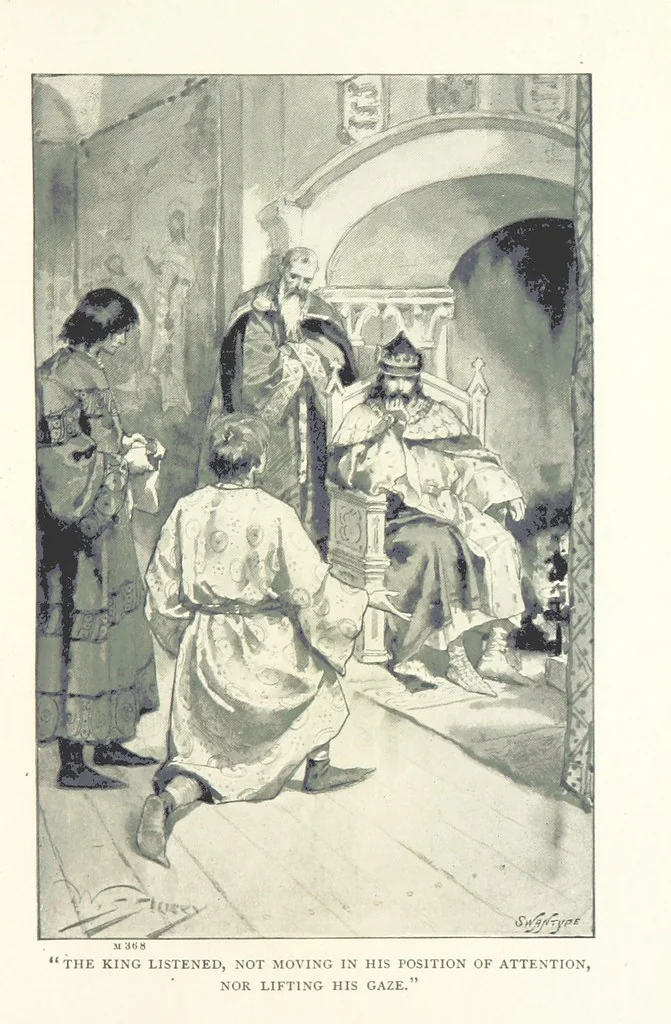 An illustration from A Stout English Bowman: being a story of chivalry in the days of Henry III., etc, 1898, leaf 281