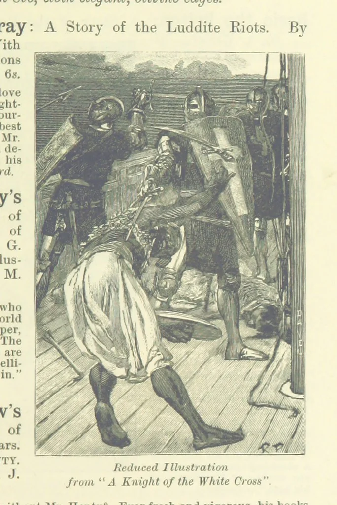 An illustration from A Stout English Bowman: being a story of chivalry in the days of Henry III., etc, 1898, leaf 309