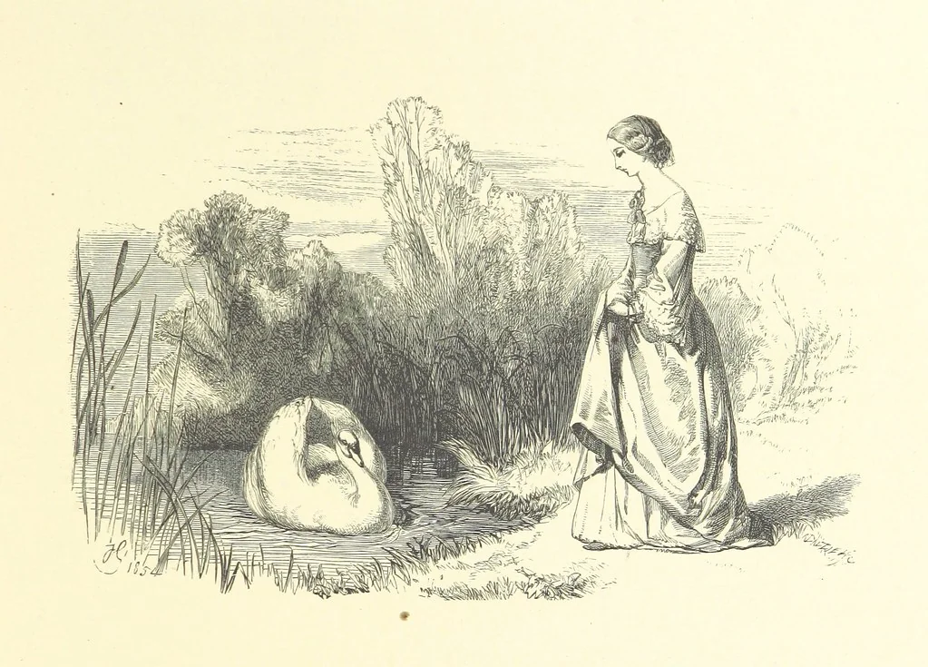An illustration from Picture Posies. Poems chiefly by living authors, and drawings by F. Walker, J. W. North, A. B. Boughton [and others] ... Engraved by Dalziel Brothers, 1874, leaf 105