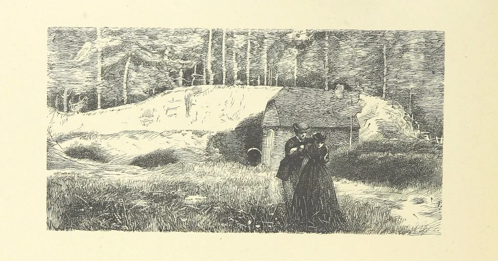 An illustration from Picture Posies. Poems chiefly by living authors, and drawings by F. Walker, J. W. North, A. B. Boughton [and others] ... Engraved by Dalziel Brothers, 1874, leaf 106