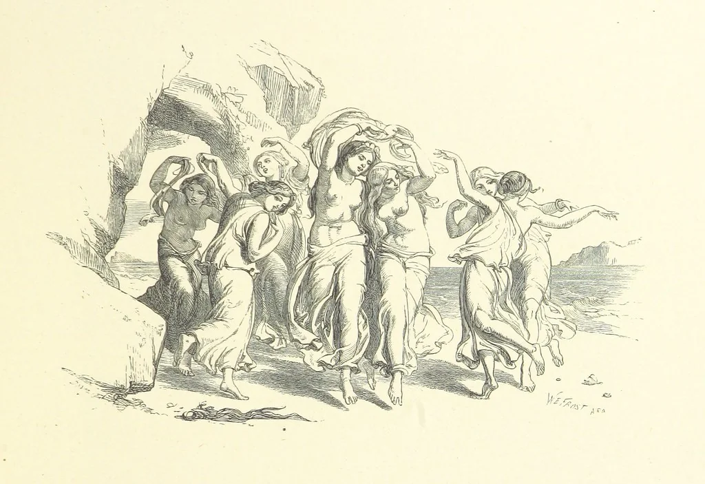 An illustration from Picture Posies. Poems chiefly by living authors, and drawings by F. Walker, J. W. North, A. B. Boughton [and others] ... Engraved by Dalziel Brothers, 1874, leaf 129