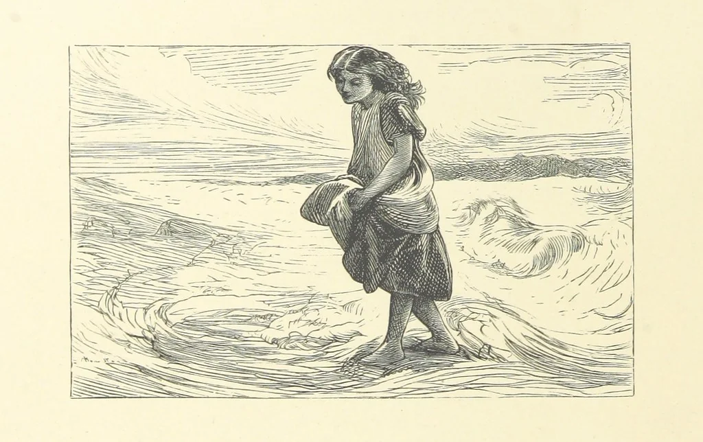 An illustration from Picture Posies. Poems chiefly by living authors, and drawings by F. Walker, J. W. North, A. B. Boughton [and others] ... Engraved by Dalziel Brothers, 1874, leaf 138