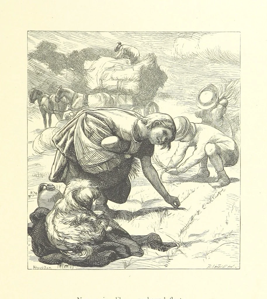 An illustration from Picture Posies. Poems chiefly by living authors, and drawings by F. Walker, J. W. North, A. B. Boughton [and others] ... Engraved by Dalziel Brothers, 1874, leaf 139