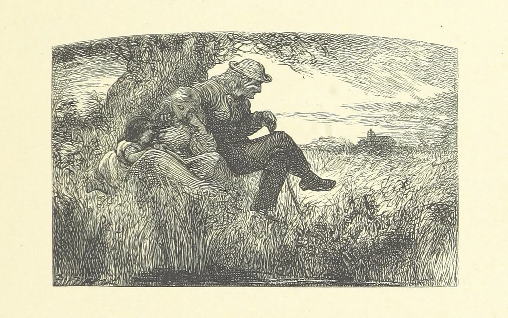 An illustration from Picture Posies. Poems chiefly by living authors, and drawings by F. Walker, J. W. North, A. B. Boughton [and others] ... Engraved by Dalziel Brothers, 1874, leaf 147