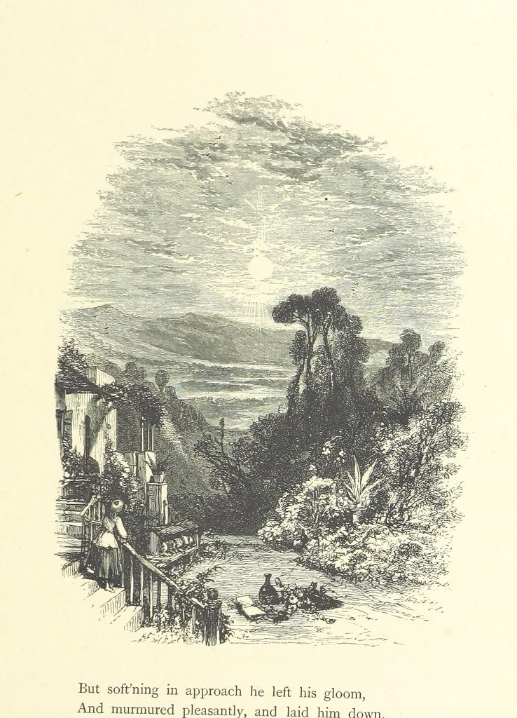 An illustration from Picture Posies. Poems chiefly by living authors, and drawings by F. Walker, J. W. North, A. B. Boughton [and others] ... Engraved by Dalziel Brothers, 1874, leaf 173