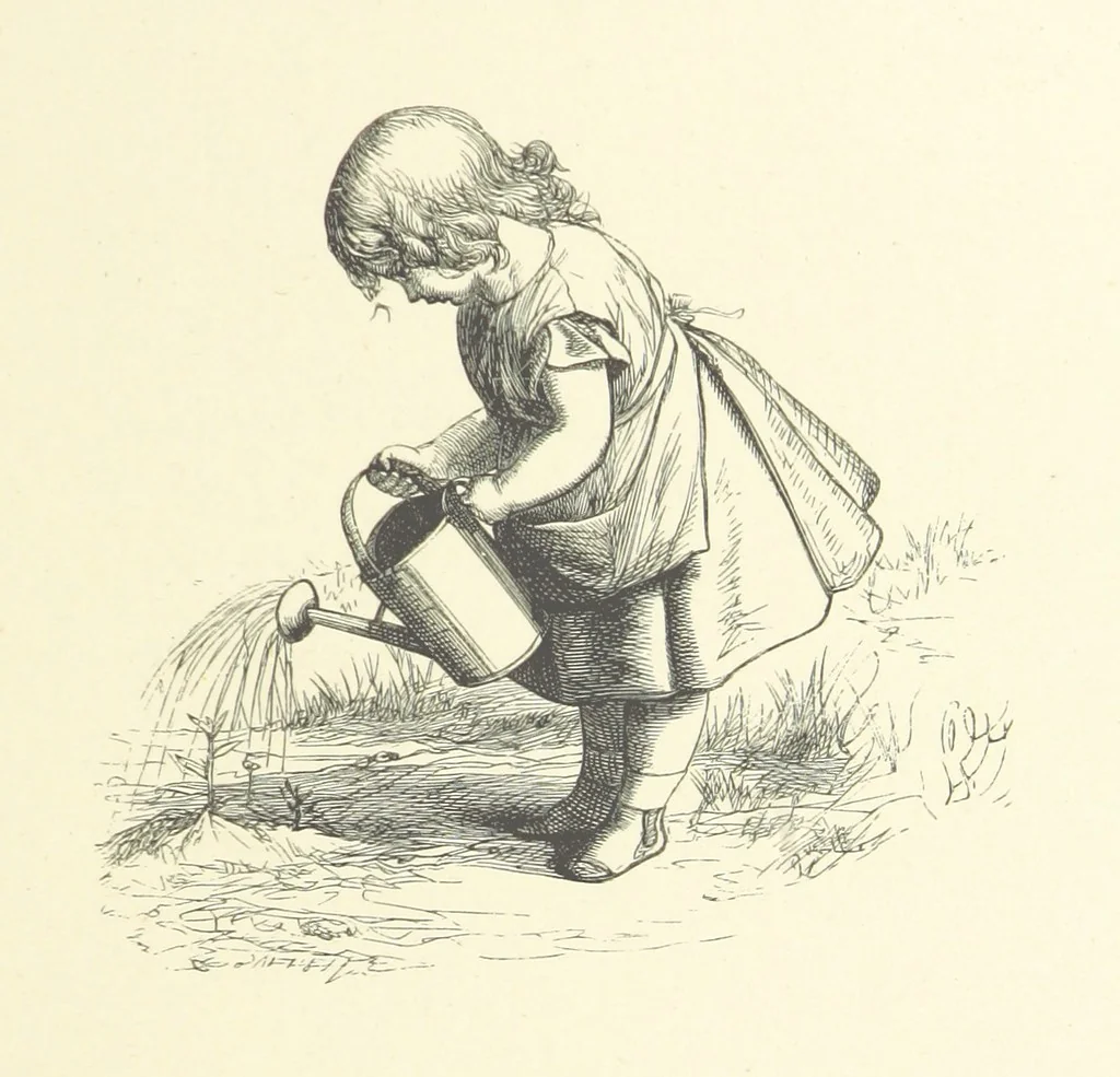 An illustration from Picture Posies. Poems chiefly by living authors, and drawings by F. Walker, J. W. North, A. B. Boughton [and others] ... Engraved by Dalziel Brothers, 1874, leaf 191