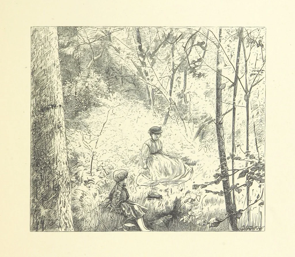 An illustration from Picture Posies. Poems chiefly by living authors, and drawings by F. Walker, J. W. North, A. B. Boughton [and others] ... Engraved by Dalziel Brothers, 1874, leaf 193