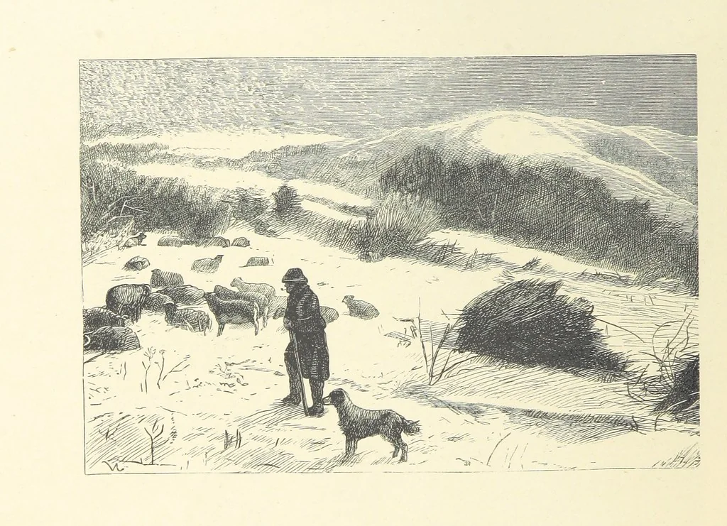 An illustration from Picture Posies. Poems chiefly by living authors, and drawings by F. Walker, J. W. North, A. B. Boughton [and others] ... Engraved by Dalziel Brothers, 1874, leaf 208