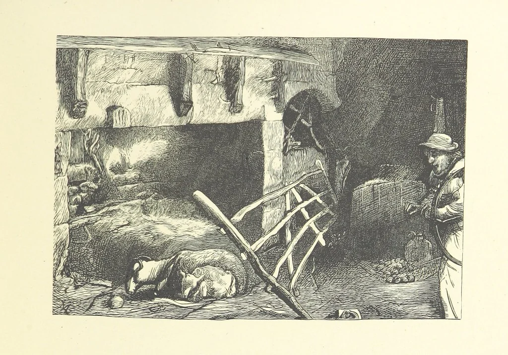 An illustration from Picture Posies. Poems chiefly by living authors, and drawings by F. Walker, J. W. North, A. B. Boughton [and others] ... Engraved by Dalziel Brothers, 1874, leaf 209