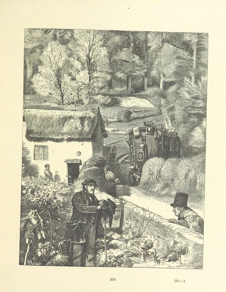 An illustration from Picture Posies. Poems chiefly by living authors, and drawings by F. Walker, J. W. North, A. B. Boughton [and others] ... Engraved by Dalziel Brothers, 1874, leaf 225
