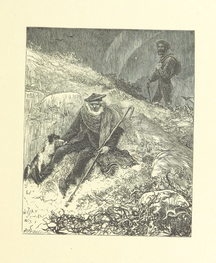 An illustration from Picture Posies. Poems chiefly by living authors, and drawings by F. Walker, J. W. North, A. B. Boughton [and others] ... Engraved by Dalziel Brothers, 1874, leaf 243